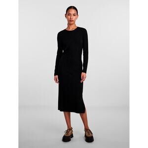 Wayf ‘98 from Nordstrom Midi Long Sleeve Black Sweater Dress Size: XS